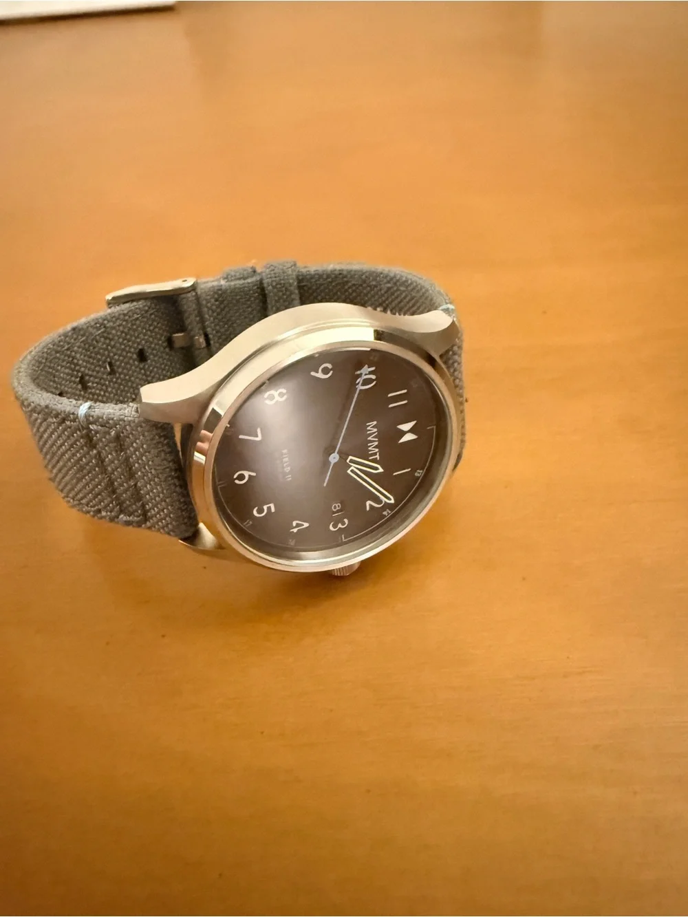 MVMT Gray Canvas Strap Watch with Black Dial